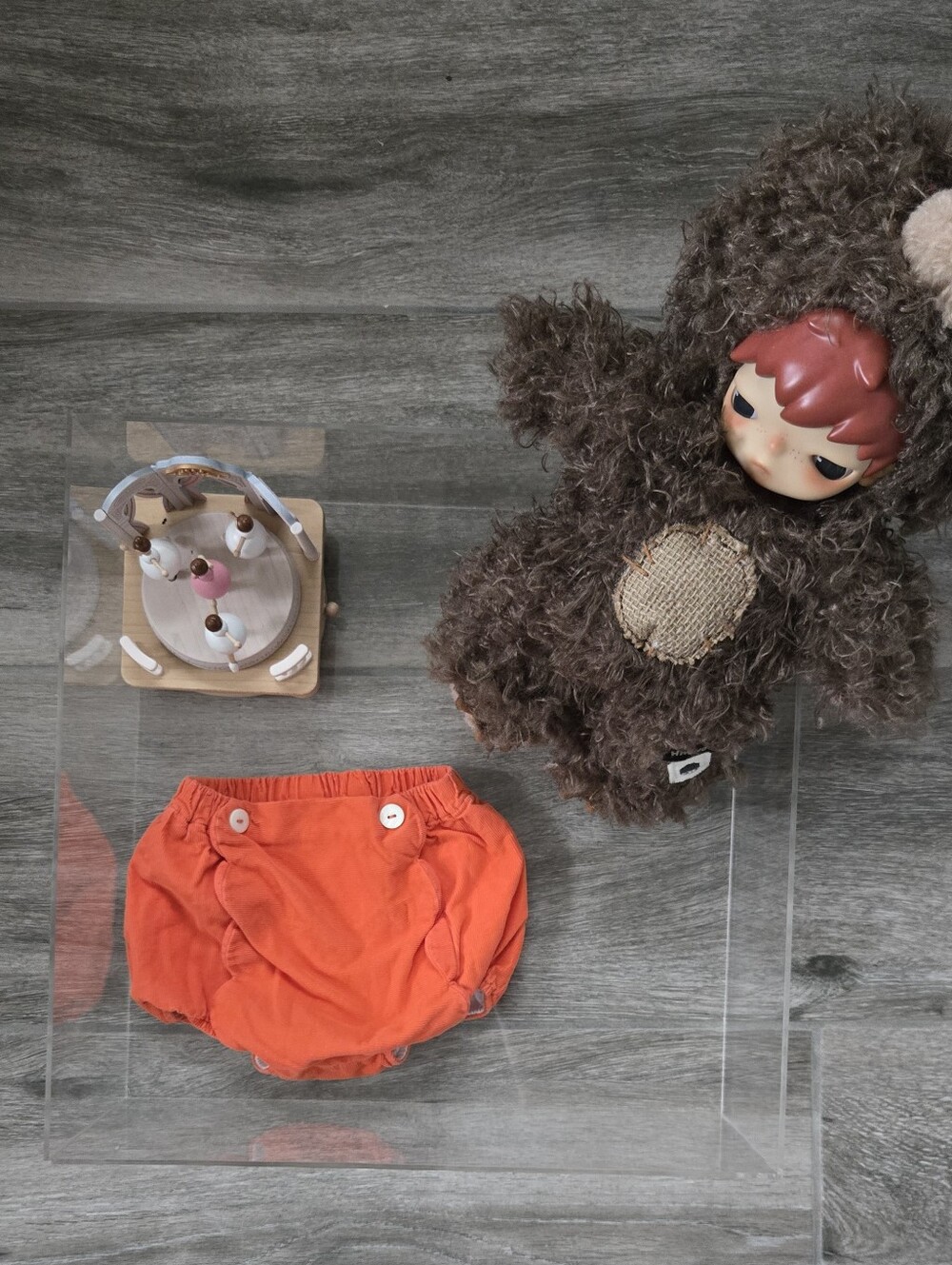 Jacadi Bright Orange Cotton Cloth Diaper Cover with Snap Waist